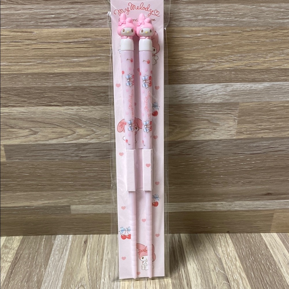 Sanrio My Melody chop sticks or hair Pens Tokyo kawaii style cherrys - Picture 2 of 5